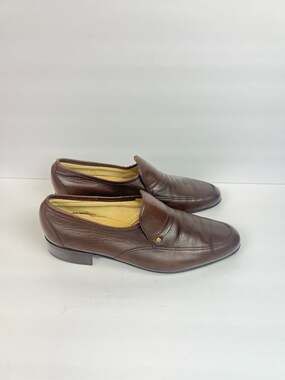Vintage Bally Switzerland Men's Roscoe Loafer Size 10.5 M Brown Leather